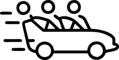 Business team in a car driving through a city with soft abstract motion blur vector