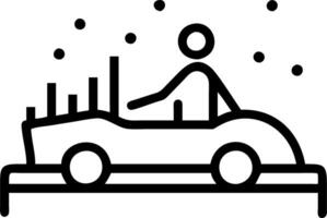 Businessman driving through a city bridge with bokeh lights and soft abstract background vector