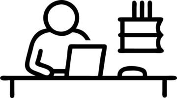 Candid capture of a person working remotely while traveling on a train laptop open on the tray table vector