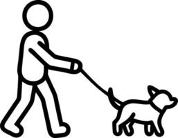 Candid Child Walking a Kitten on a Leash vector