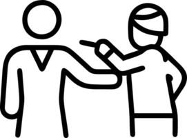 Candid image of a nurse administering a vaccine in a community setting vector