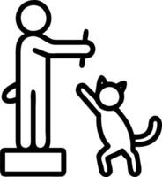 Candid Kitten Climbing Cat Tree vector