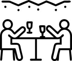 Candid moment of millennials sharing drinks at a rooftop bar vibrant city lights with room for copy on the left vector