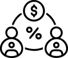 Candid networking event with currency and discount symbols vector