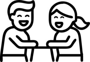 Candid shot of a young couple laughing in a city street caf vector