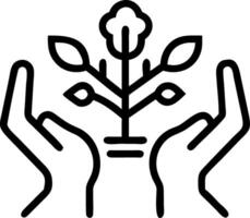 Close up of a family planting a virtual tree in a holographic garden vector