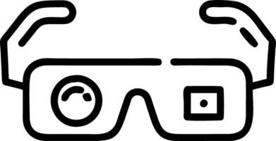 Close up of a family sharing augmented reality glasses displaying interconnected holograms vector