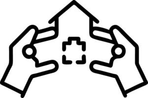 Close up of a familys hands assembling a modular smart home kit vector