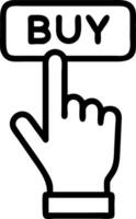 Close up of a Finger Pressing Virtual Buy Button vector