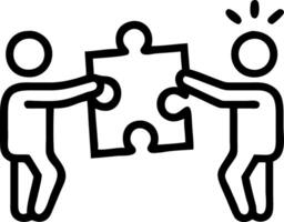 Close up of a parent and child assembling a holographic puzzle together vector