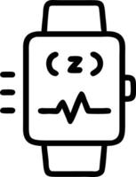 Close up of a smart wearable tracking sleep patterns and recovery during the night vector