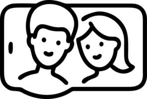 Close up of a young couple faces reflected in a glowing smart mirror displaying health stats vector