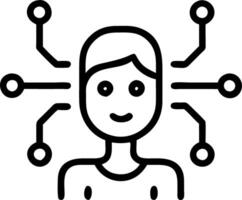 Close up of AI virtual assistant display vector