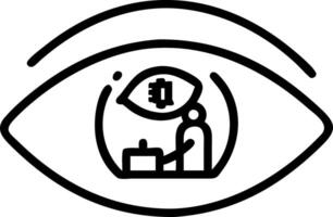 Close up of an elderly womans eye with a virtual reality reflection vector