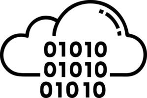 Close up of binary code forming cloud shape vector