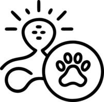 Close up of bio engineered therapy animal with luminescent features vector