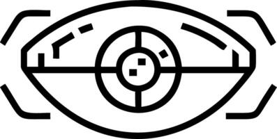 Close up of eyes wearing augmented reality glasses while driving vector