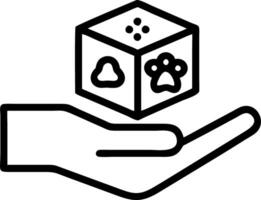 Close up of family members hand holding interactive pet cube vector