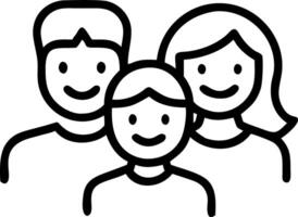 Close up of family members smiles illuminated by holographic screens vector
