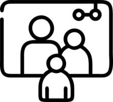 Close Up of Family Using Holographic Calendar to Plan Events vector