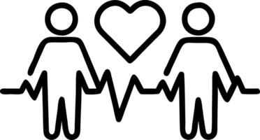 Close up of familys holographic heartbeat lines synchronizing vector