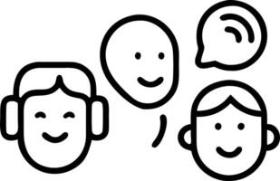 Close Up of Family Using Futuristic Language Translation Earpieces vector