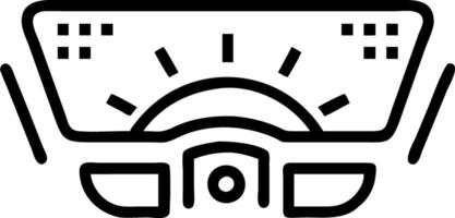 Close up of futuristic dashboard lights reflecting in drivers excited eyes vector