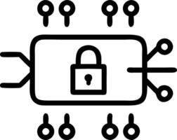 Close Up of Futuristic Financial Security Interface vector