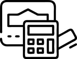 Close Up of Futuristic Budgeting Tools with Augmented Reality vector