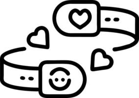 Close Up of Futuristic Family Communication via Smart Wristbands vector