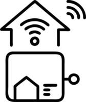 Close up of futuristic smart home devices in action vector