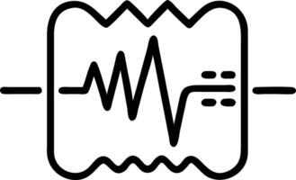 Close up of heartbeat waveform on smart fabric vector