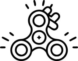 Close up of millennial fingers playing with a glowing futuristic fidget spinner room for copy on the top vector