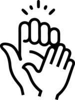 Close up of mother hand touching baby face with soft holographic light surrounding them vector