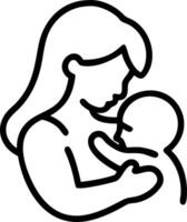 Close up of mother holding her baby against a soft abstract pastel background with copy space vector