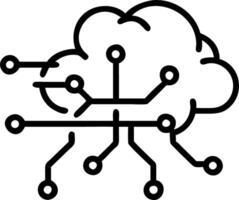 Close up of neural network connections vector
