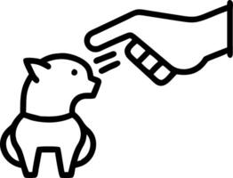 Close Up of Robotic Arm Brushing Cat Fur vector
