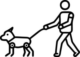 Close Up of Robotic Pet Walker with Leash vector