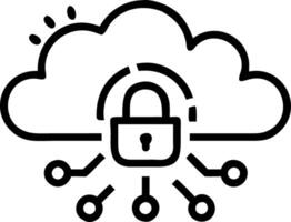 Cloud security with abstract visuals vector
