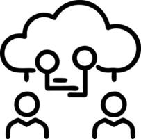 Cloud networking at a tech conference vector