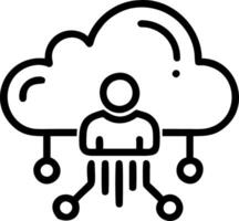 Cloud security with abstract visuals vector