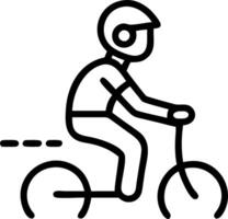 Cyclist with smart helmet in Amsterdam vector