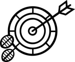 Dartboard with coins as dart points vector