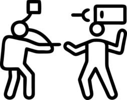 Digital Artists Collaborating in a Virtual Reality Studio vector