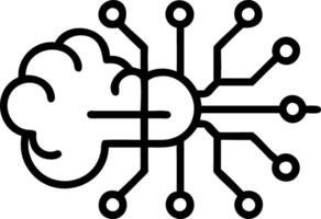 Digital Circuit Board with Floating Neural Connections Isolated vector