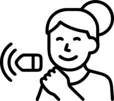 Elderly woman using a wearable health tracker in a macro close up and copy space vector