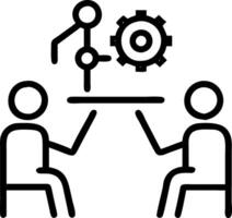 Engineers demonstrating AI enhanced automation tools vector