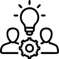 Entrepreneurs collaborating on AI based product development vector