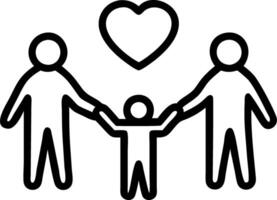 Family around a dining table sharing a meal with laughter and copy space vector