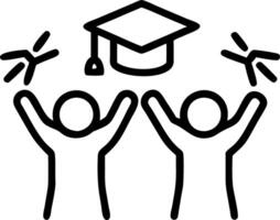 Family celebrating a graduation with glossy background and copy space vector